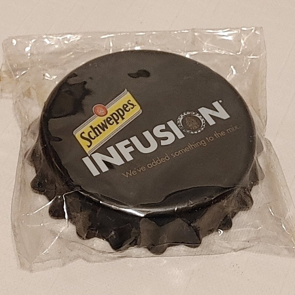 Schweppes Infusion Bottle Opener and Magnet New in Package
